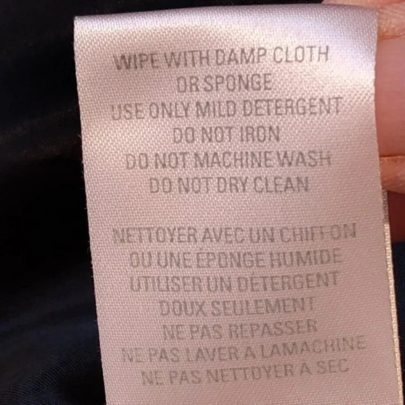 Tres You Vegan Faux Leather Tailored 2  Pocket Lined Moto Jacket in Size Large - Picture 5 of 9